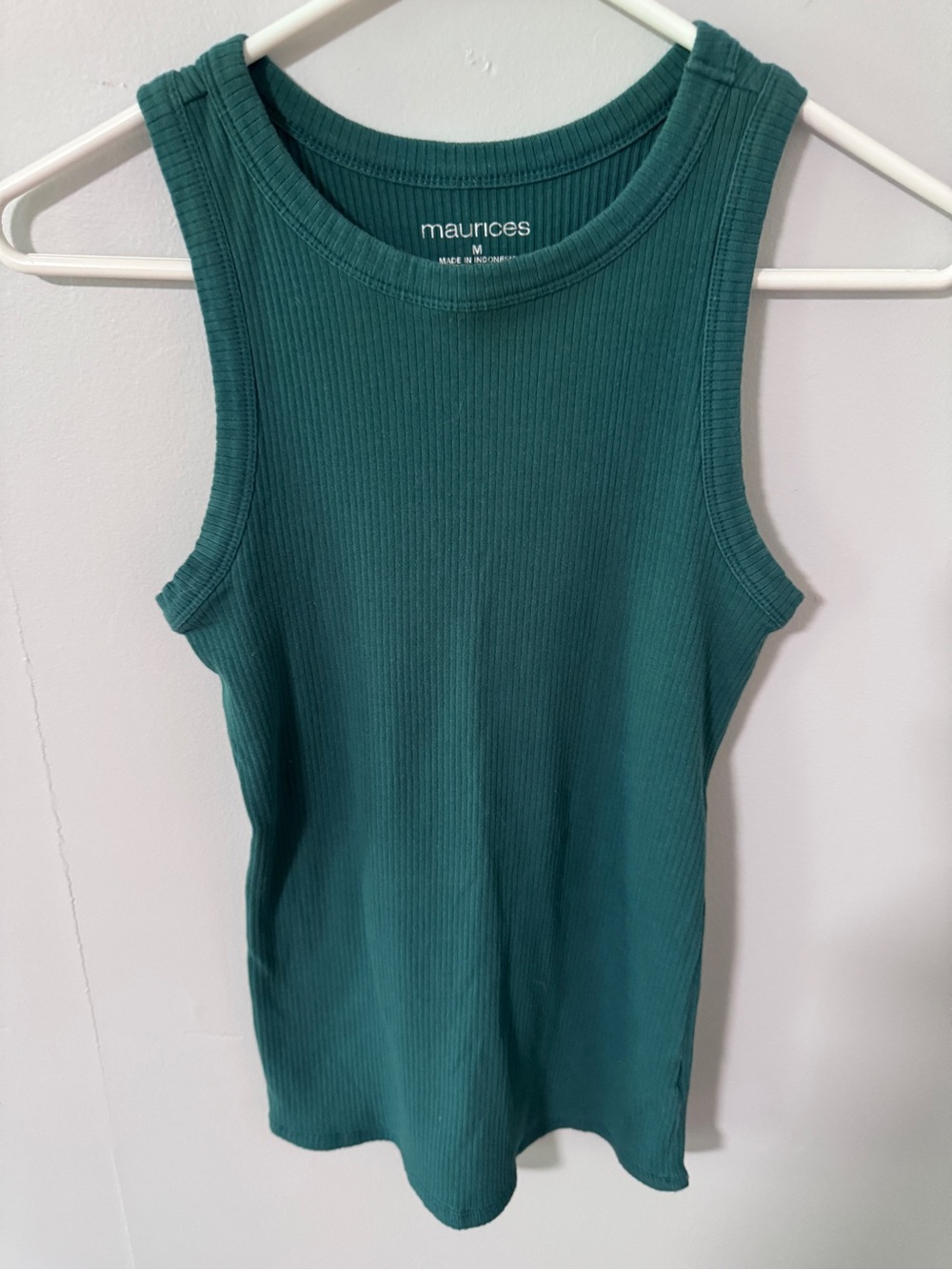 Maurices Teal Ribbed Sleeveless Tank